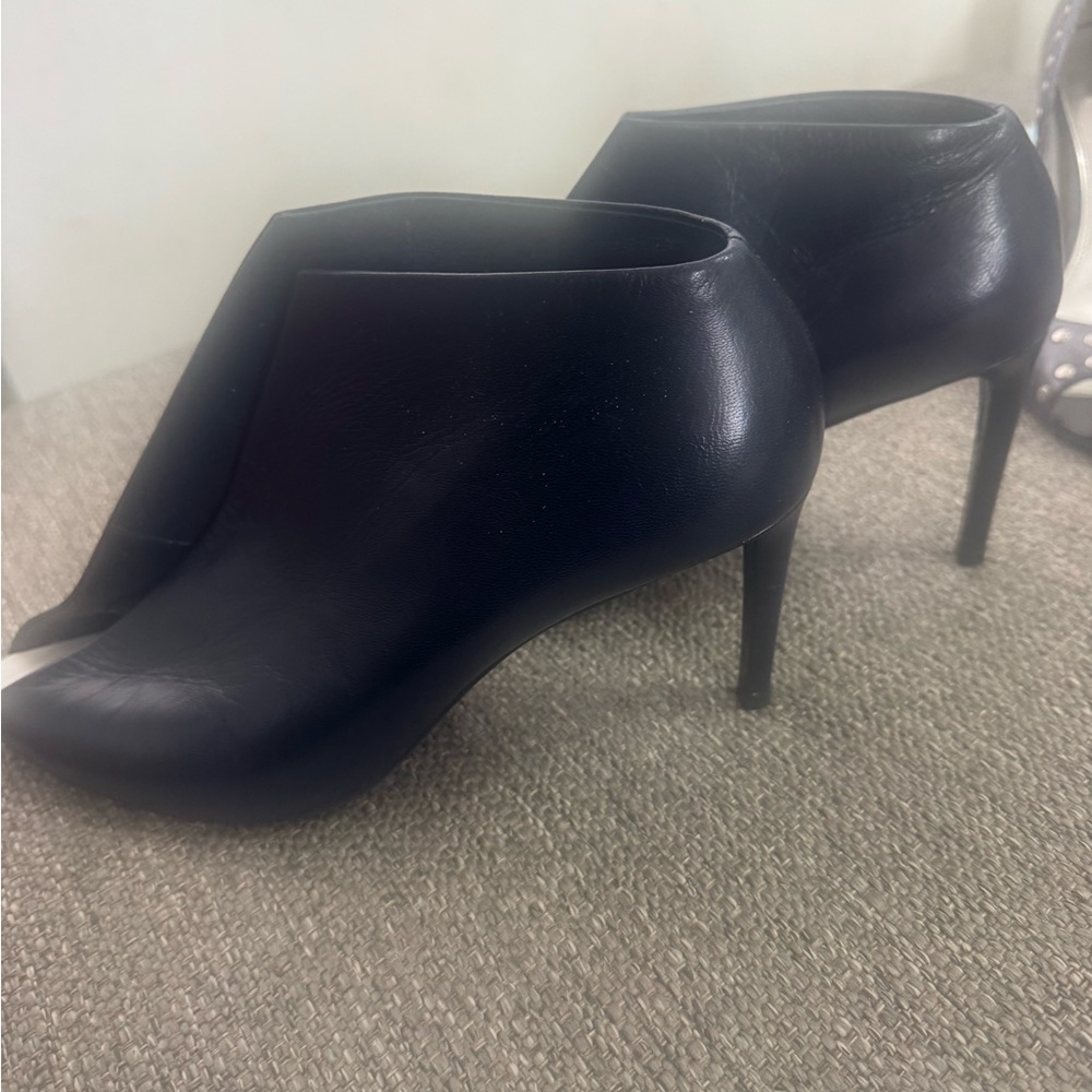 Balenciaga Dark Blue Leather Ankle Boots - Picture 5 of 6